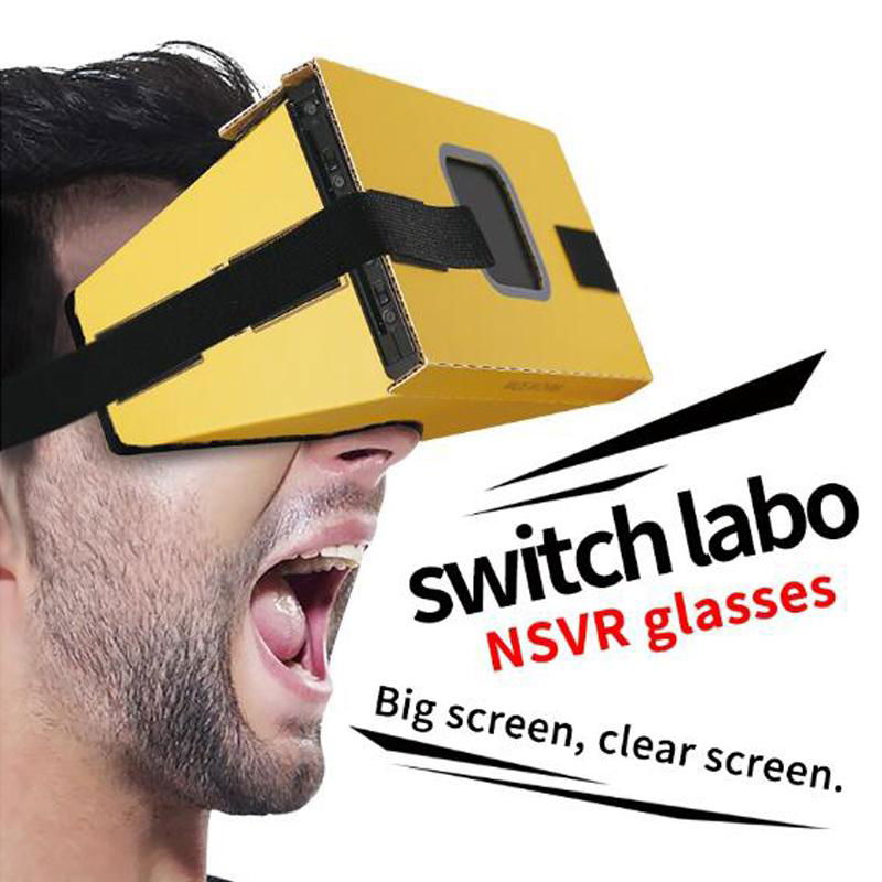 Hot VR Folding Cardboard Virtual Reality Glasses VR 3D Glasses for NS Switch 4