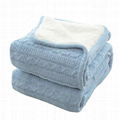 Cotton or Flannel or Coral Fleece & Sherpa blanket