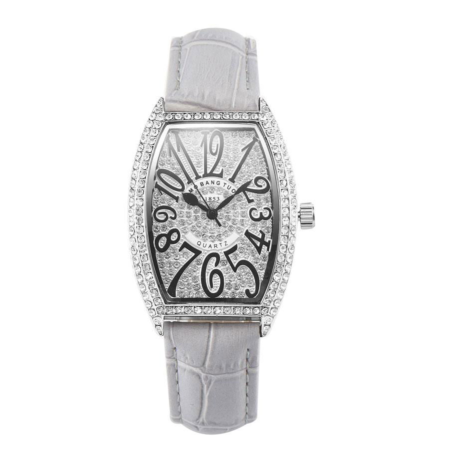 Tonneau Shape Fully Diamond Women Watches Quartz - MBT024 (China ...