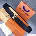 LV INITIALES 40MM Epi calf leather lv belts LV signature buckle