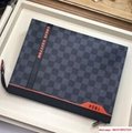 Louis Vuitton DAMIER COBALT RACE POCHETTE VOYAGE MM Cowhide-leather LV CLUTH