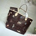 LV NEVERFULL MM  M44441 “Catogram” theme handbags lv neverfull Brown and Orange