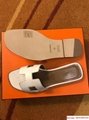 hermes oran sandal in Box calfskin with iconic "H" cut-out