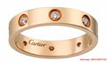 cartier love wedding band 8 diamonds rings rose gold  cartier rings  1