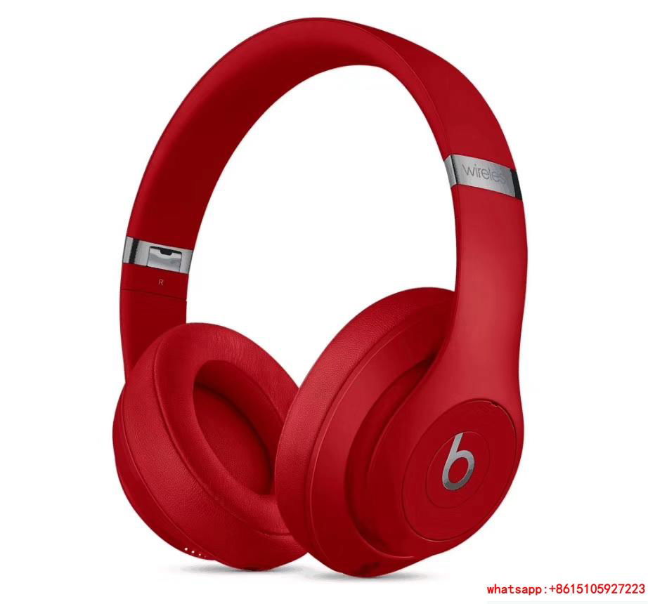 Beats Studio3 Wireless Over‑Ear Headphones Red wtih hard case