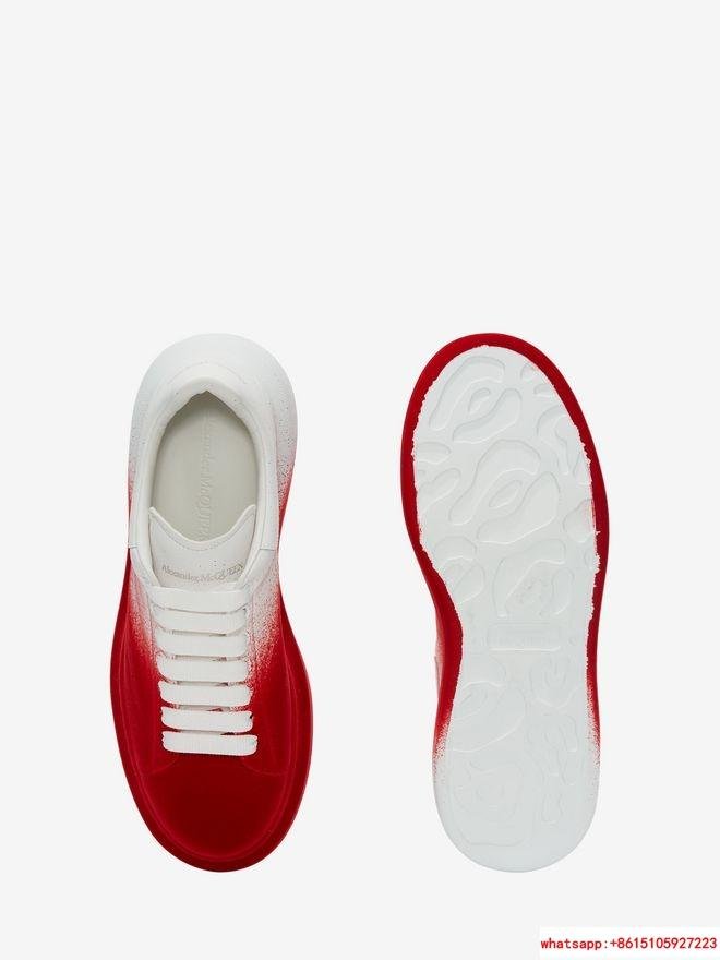 alexander         oversized sneaker optic white lust red           shoes  3