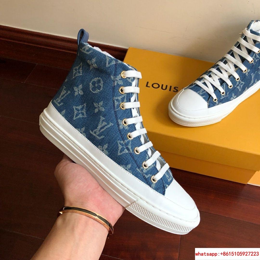 louis vuitton stellar sneaker boot Monogram denim Bleu Jeans Bluel lv women shoe - 1A4VTE (China ...