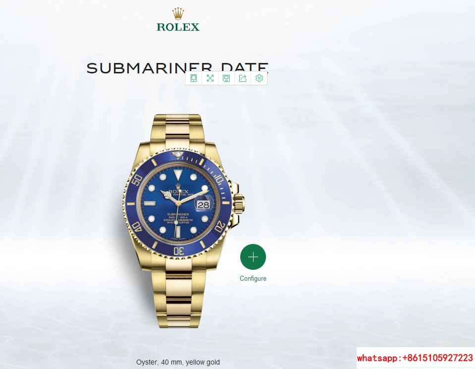 rolex submariner Oyster  40 mm  yellow gold rolex watch 116618LB   1