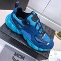 MCM Men's Himmel Low Top Sneakers in Suede blue 