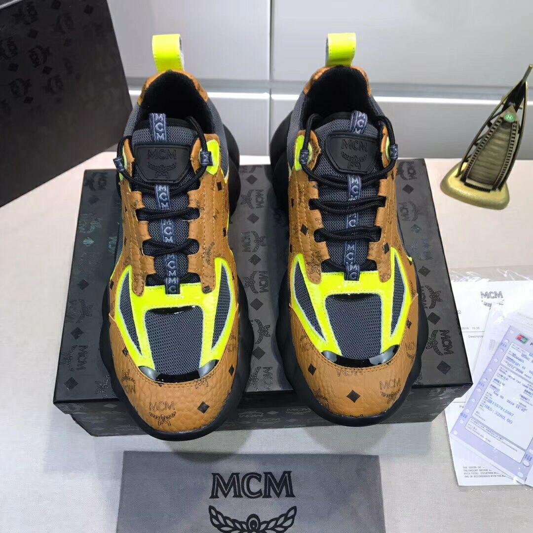 MCM Men's Low-Top Himmel Sneaker in Visetos Cognac VISETOS ...