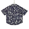 Hotsale lv leaf denim baseball shirt lv shirt 1A7XFP lv men shirt 