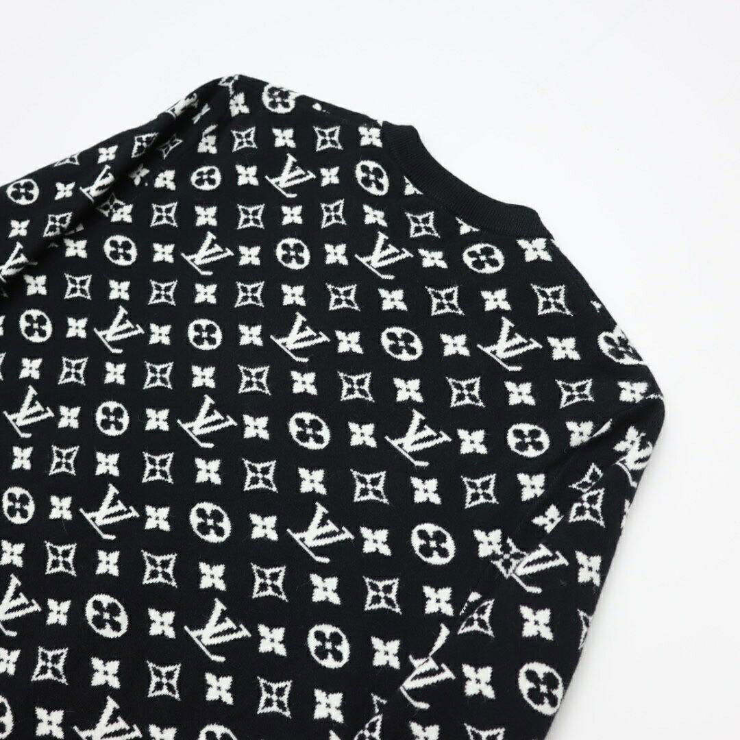 SOLD) LOUIS VUITTON FULL MONOGRAM JACQUARD CREWNECK Size XL