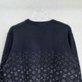 LV gradient monogram crewneck sweater lv sweater black white  1A8A1N