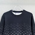 LV gradient monogram crewneck sweater lv sweater black white  1A8A1N