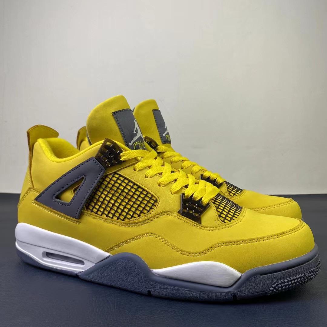      Air Jordan 4 Retro LS Lightning sz 9.5 314254-702 Tour Yellow 2006 jordan 4