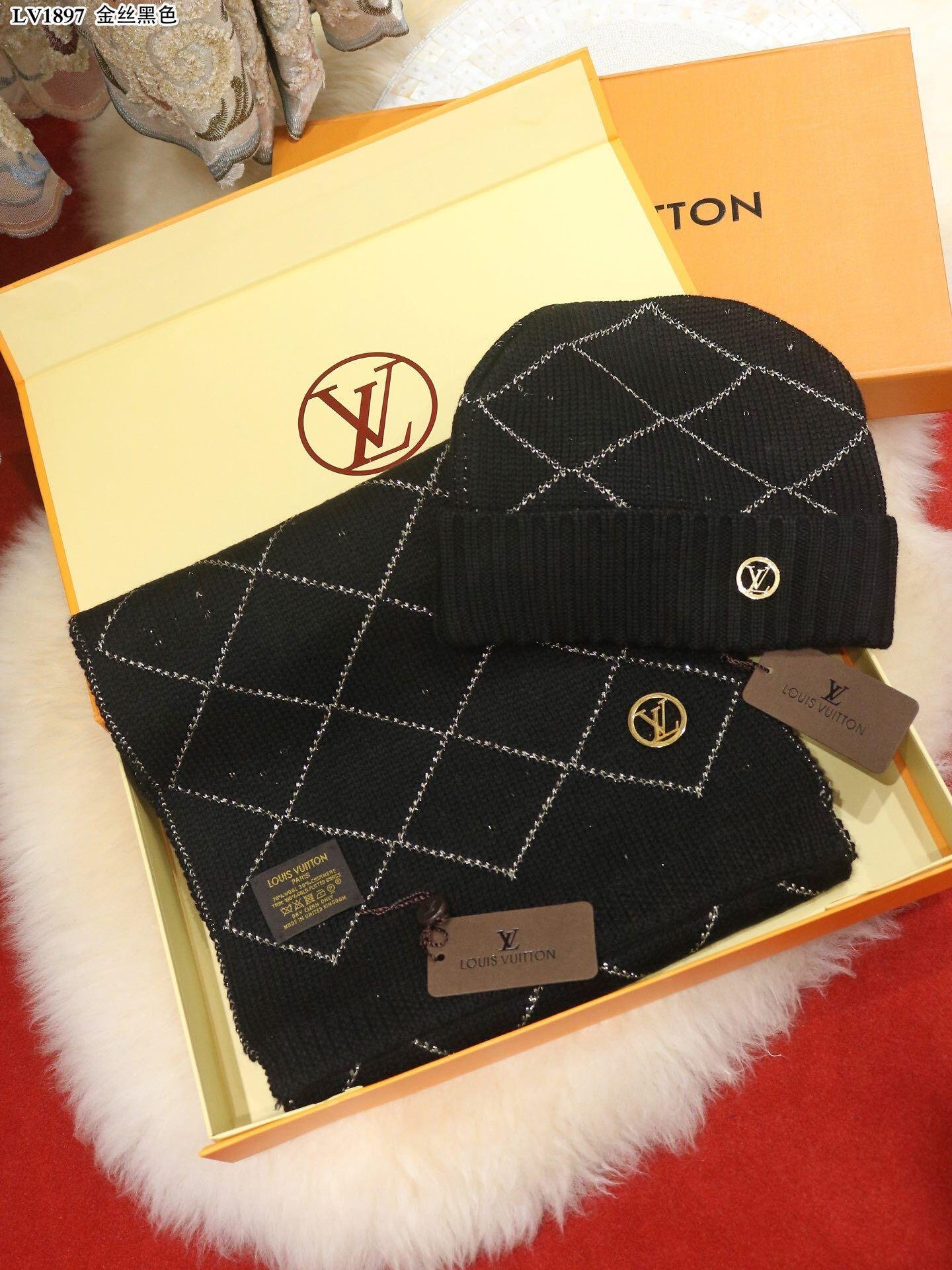 newest lv beanie lv winter scarf with hat lv scarf 