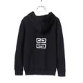 GIVENCHY 4G EMBROIDERED HOODIE GIVENCHY HOODY BLACK GIVENCHY SWEATSHIRT