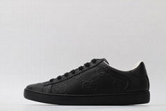 Men's Ace GG embossed sneaker black leather       shoes       men sneaker 