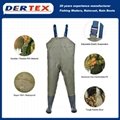 Cleated Adjustable Durable Thigh Length Fishing Waders 2