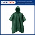 Wholesale Plus Size  Outdoor PVC Coating Raincoat with Hoods 2