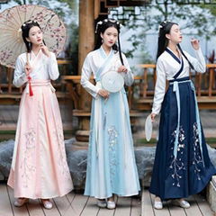 Improved Hanfu Daily Costume Fresh and Elegant Ancient Velvet Skirt