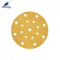 K720T 6 Inch 150 mm 17 holes yellow sandpaper disc round sanding disc