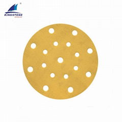 K720T 6 Inch 150 mm 17 holes yellow sandpaper disc round sanding disc