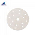 K322T 6 inch 15 holes white hook and loop sandpaper disc