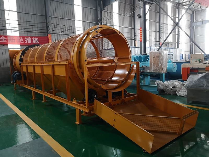 Rotary drum screen for sand, coal separation