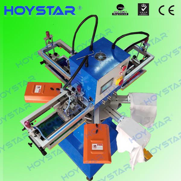 3 color screen printing machine for non woven bags