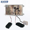 7inch metal shell open frame motion sensor audio player lcd video advertising
