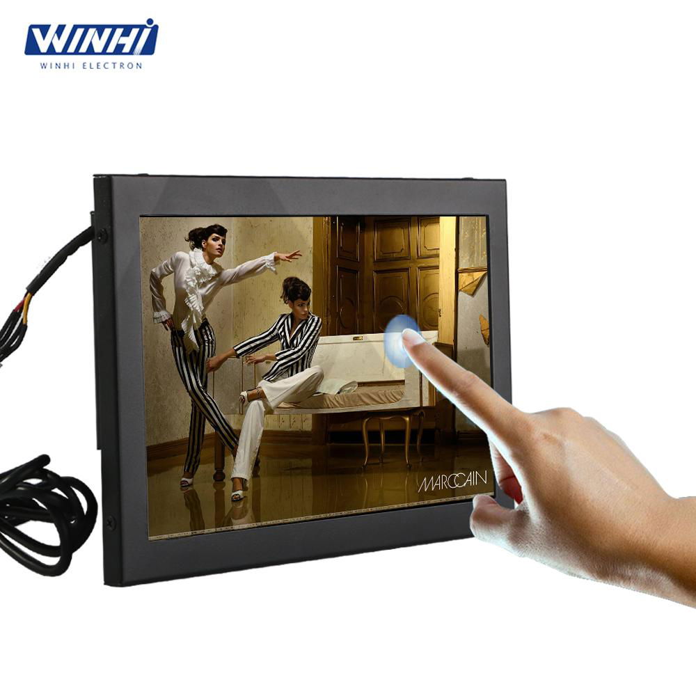 10.1inch resistive touchscreen metal case lcd monitor with HD port monitor