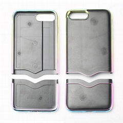  iPhone separate up down part insert paste leather case injection molding