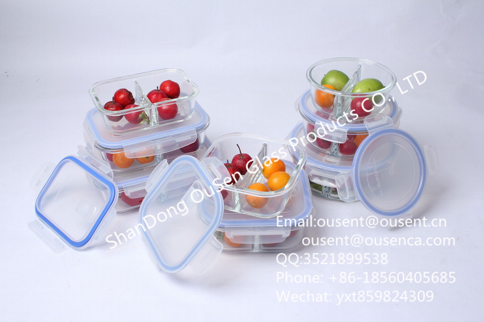 heat resistant glass airtight food container with seal lid 2