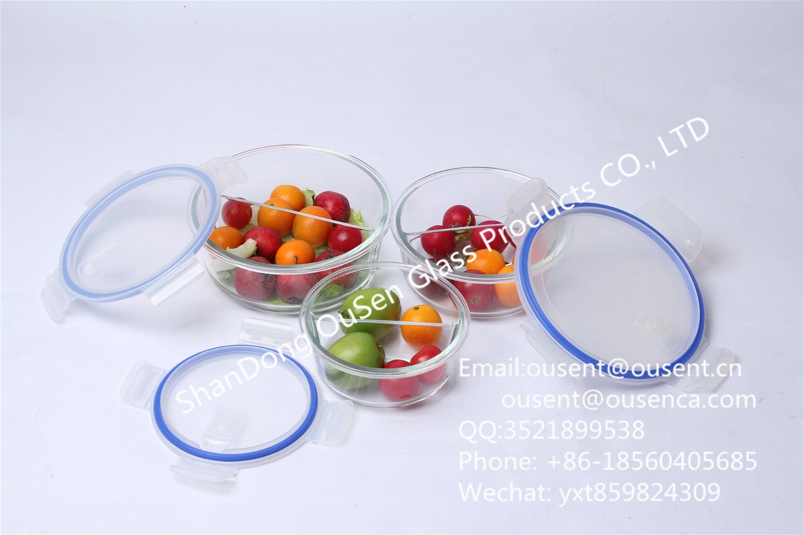 heat resistant glass airtight food container with seal lid 4