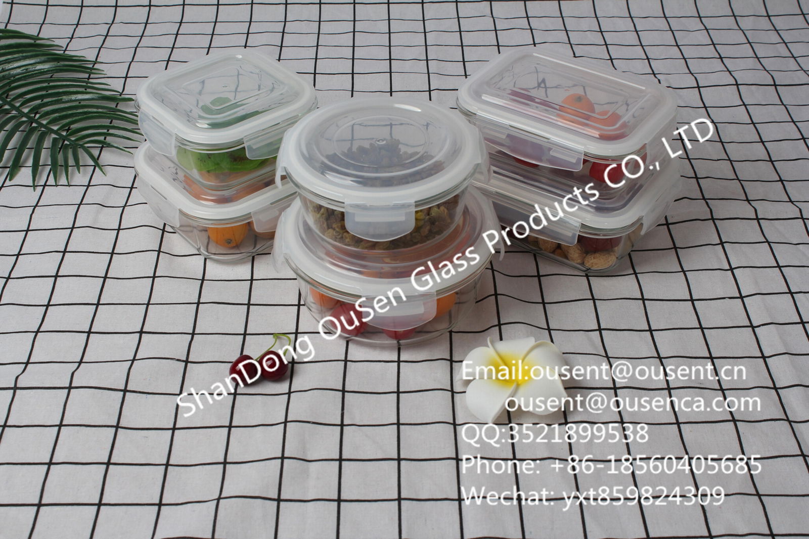 heat resistant glass airtight food container with seal lid 5