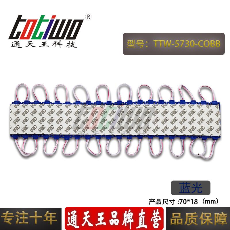 12V注塑模組LED大功率光源COB透鏡廣告牌高亮防水發光標識燈藍色 3