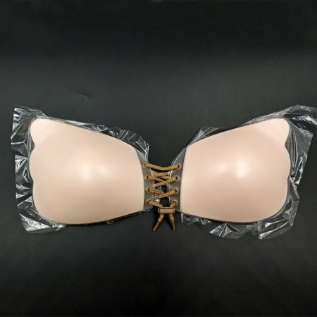 High quality drawstring push up foam silicone bra 2