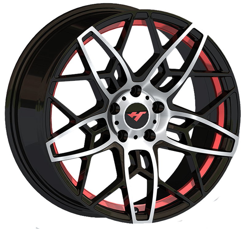 18 inch BLACK MILLING PIONTS aluminum wheels JH-S03 Jihoo Wheels