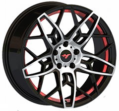 18 inch BLACK MILLING PIONTS aluminum wheels JH-S03 Jihoo Wheels