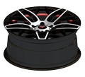 18 inch BLACK MILLING PIONTS aluminum wheels JH-S03 Jihoo Wheels 2