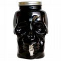 8L BLACK SKULL GLASS BEVERAGE DISPENSER