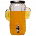 4L CACTUS GLASS BEVERAGE DISPENSER WITH