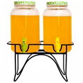 2PC PLAIN GLASS BEVERAGE DISPENSER WITH