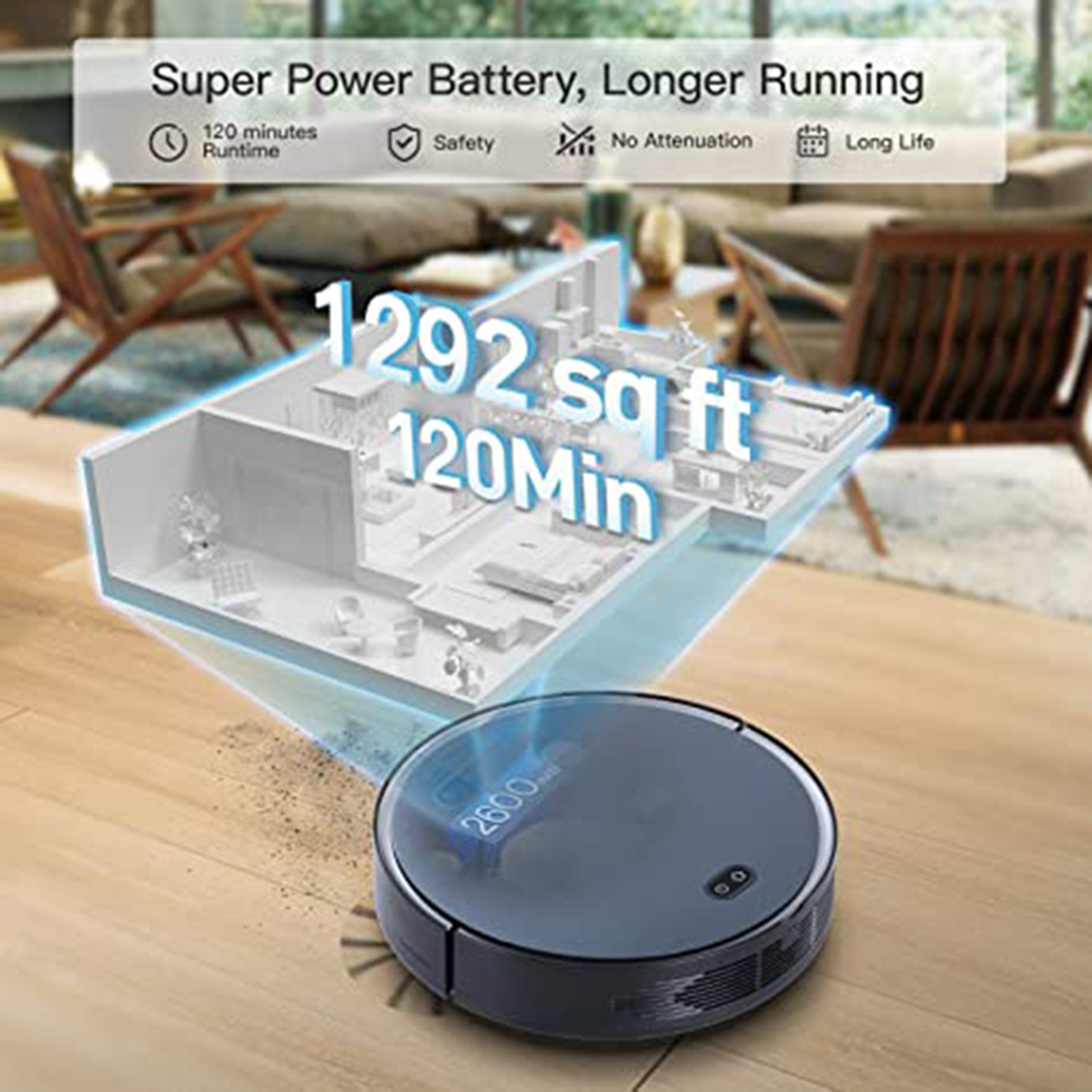 Gyroscope navigation Wet & dry automatic robot vacuum cleaner F8  5