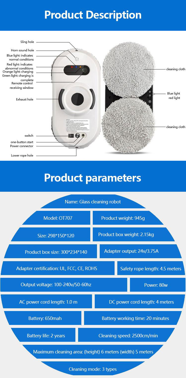 2021 Newest Intelligent Window Cleaning Robot W-R3 5