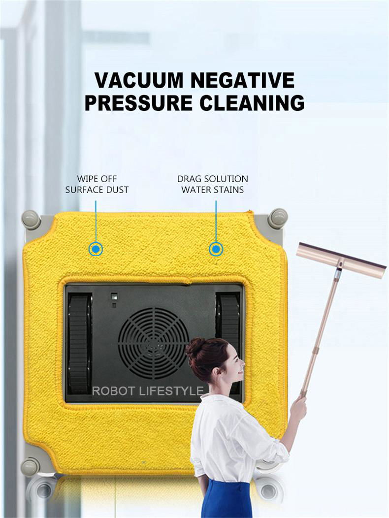 Intelligent Window Cleaning Robot W-S3 Square Shape Cleaner Super Suction 2