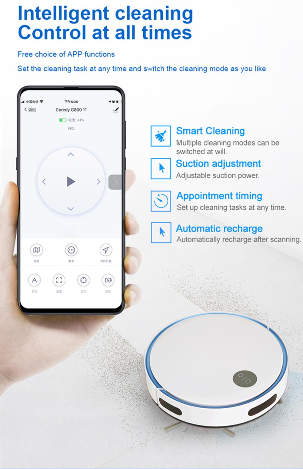 Robot Vacuum Cleaner,Automatic Self-Charging,Wifi/App Control 5