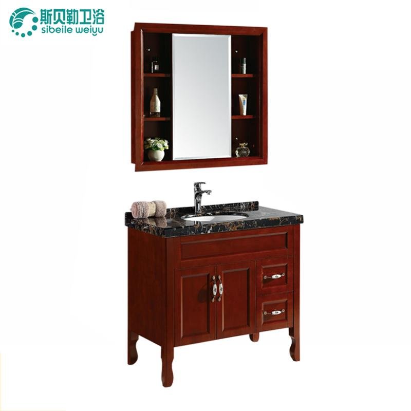 manufacturer and wholesale classical oak  bathroom cabinet 