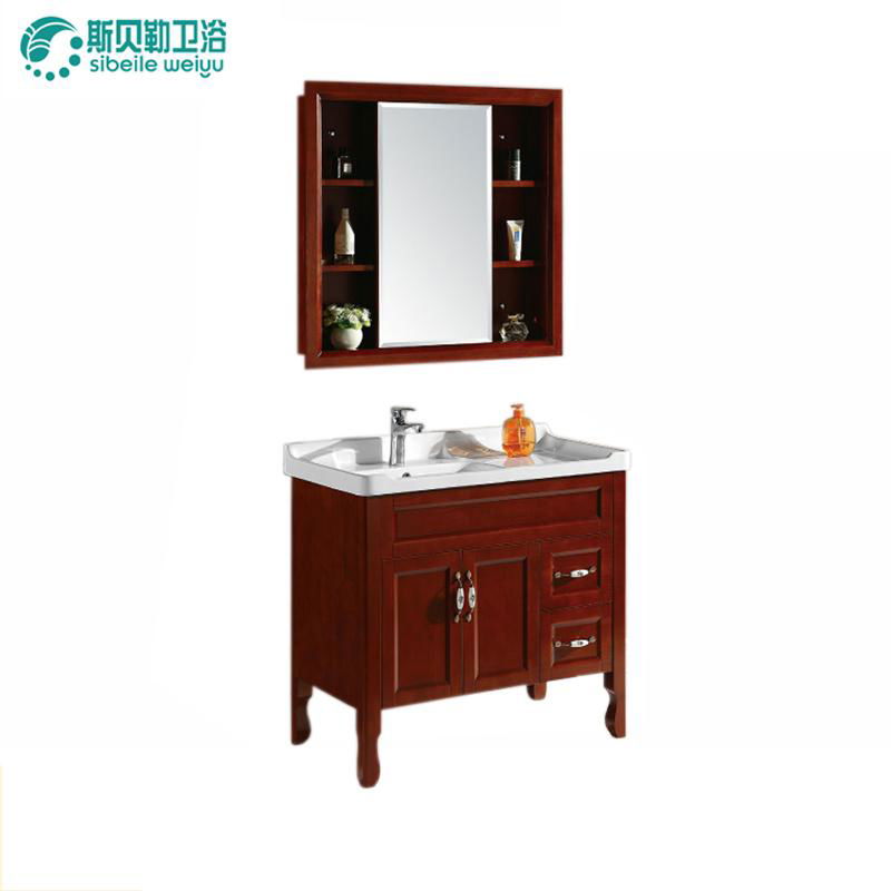 manufacturer and wholesale classical oak  bathroom cabinet  2